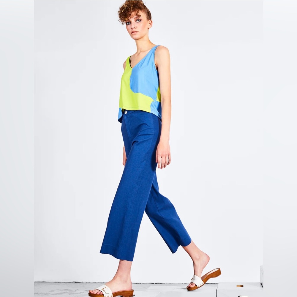 Dagg and Stacey Wide Leg Women's Pants in Cobalt Blue